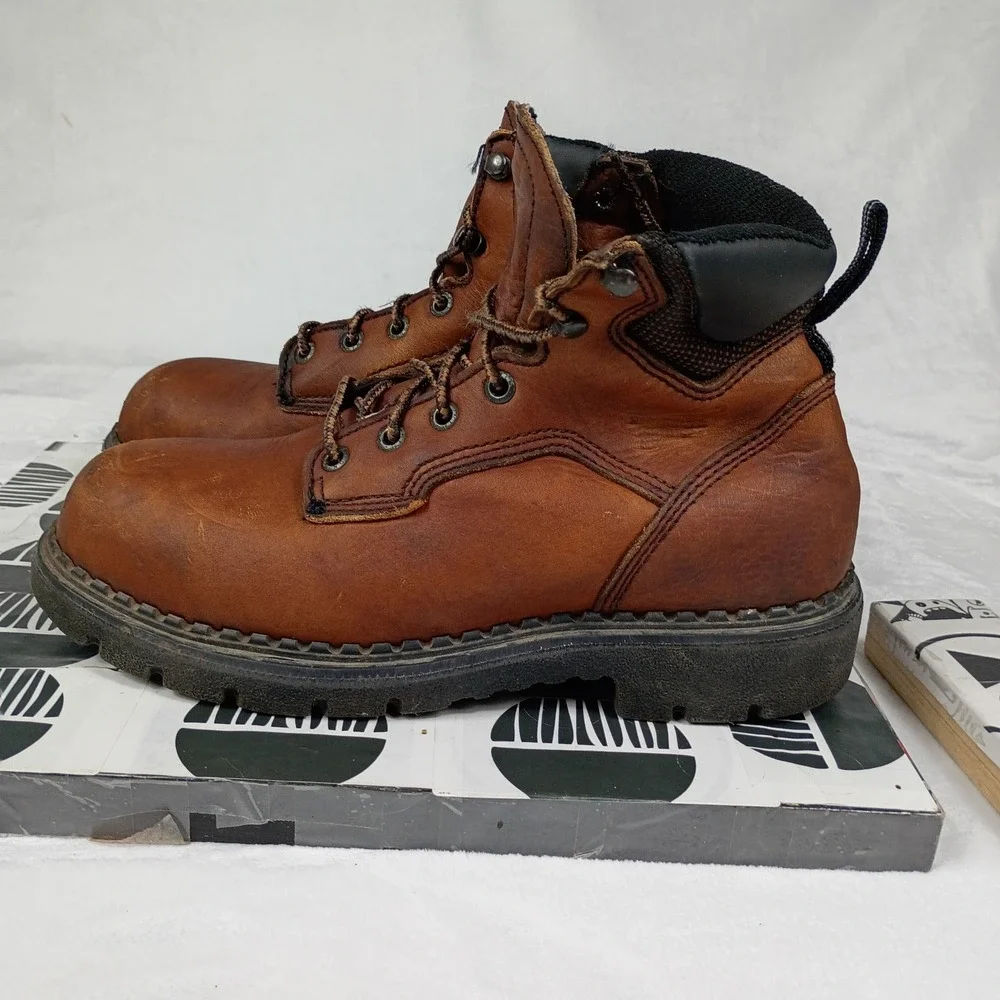 RedWing 2326 Mens Brown Leather Steel Toe EH Work Boots Made in USA Size 8‎ B